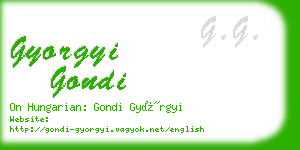 gyorgyi gondi business card